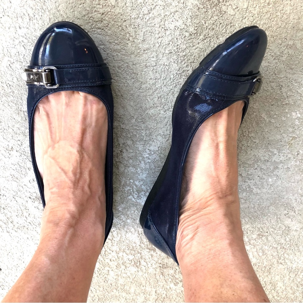 Anne Klein Able Ballet Flats Navy Blue, AK Sport Acacia Women’s 7.5 Comfortable - Picture 14 of 17